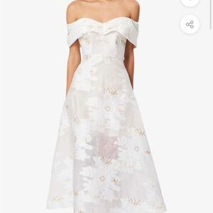 Elegant Off-Shoulder Floral Dress